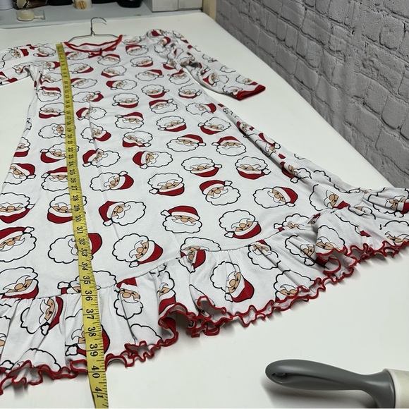 Sara’s prints Santa’s face print girls pajamas dress size 12 - Picture 3 of 7